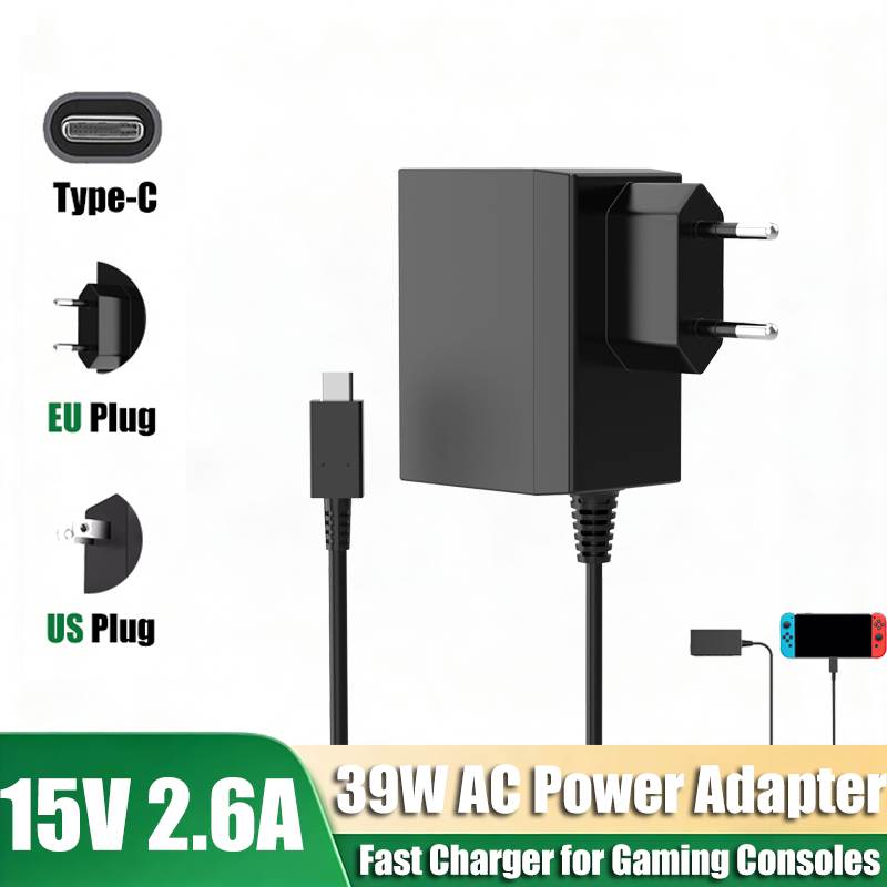 Gaming Console Types - Caricatore AC 100–240V Type-C 15V 2.6A