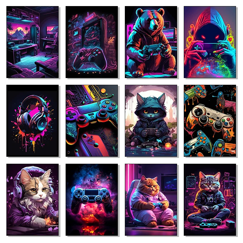 Gaming Console Free - Poster su tela con immagini di