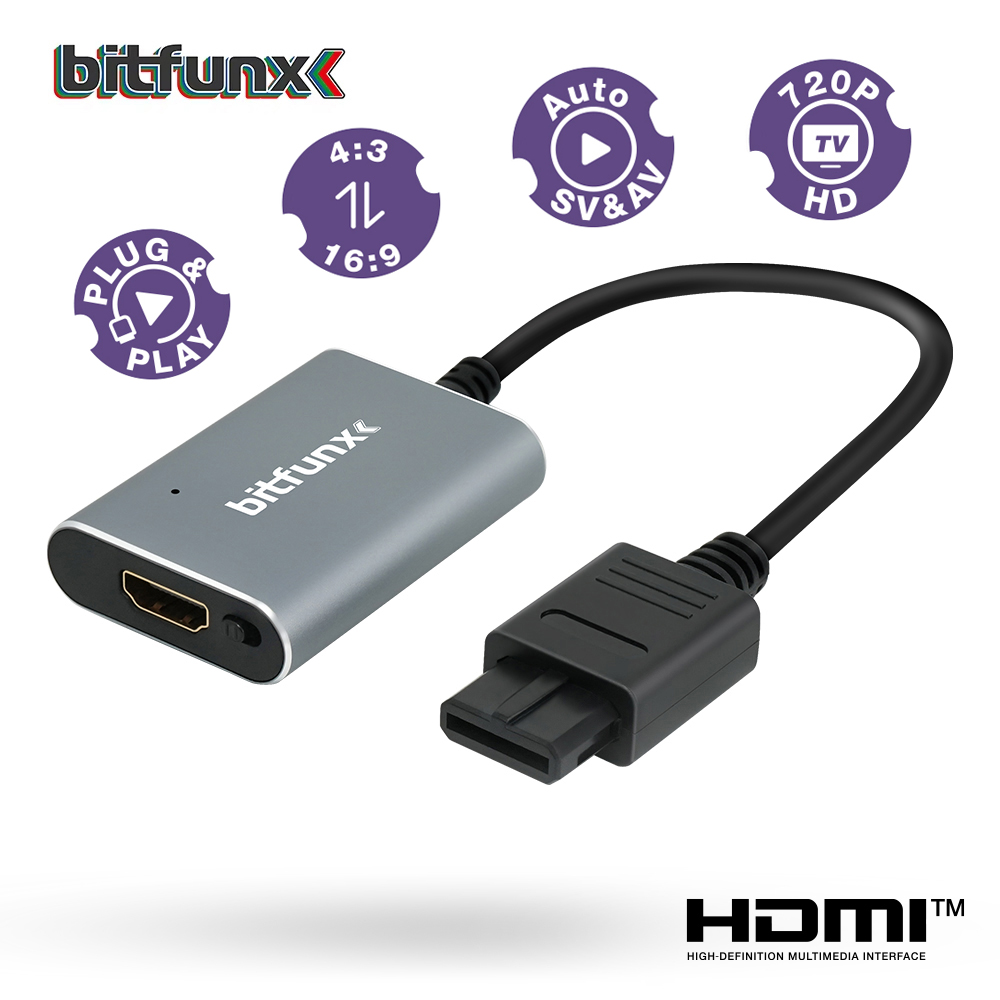 Gaming Console All In One - Bitfunx 720P HDMI ™ Adattatore S-video