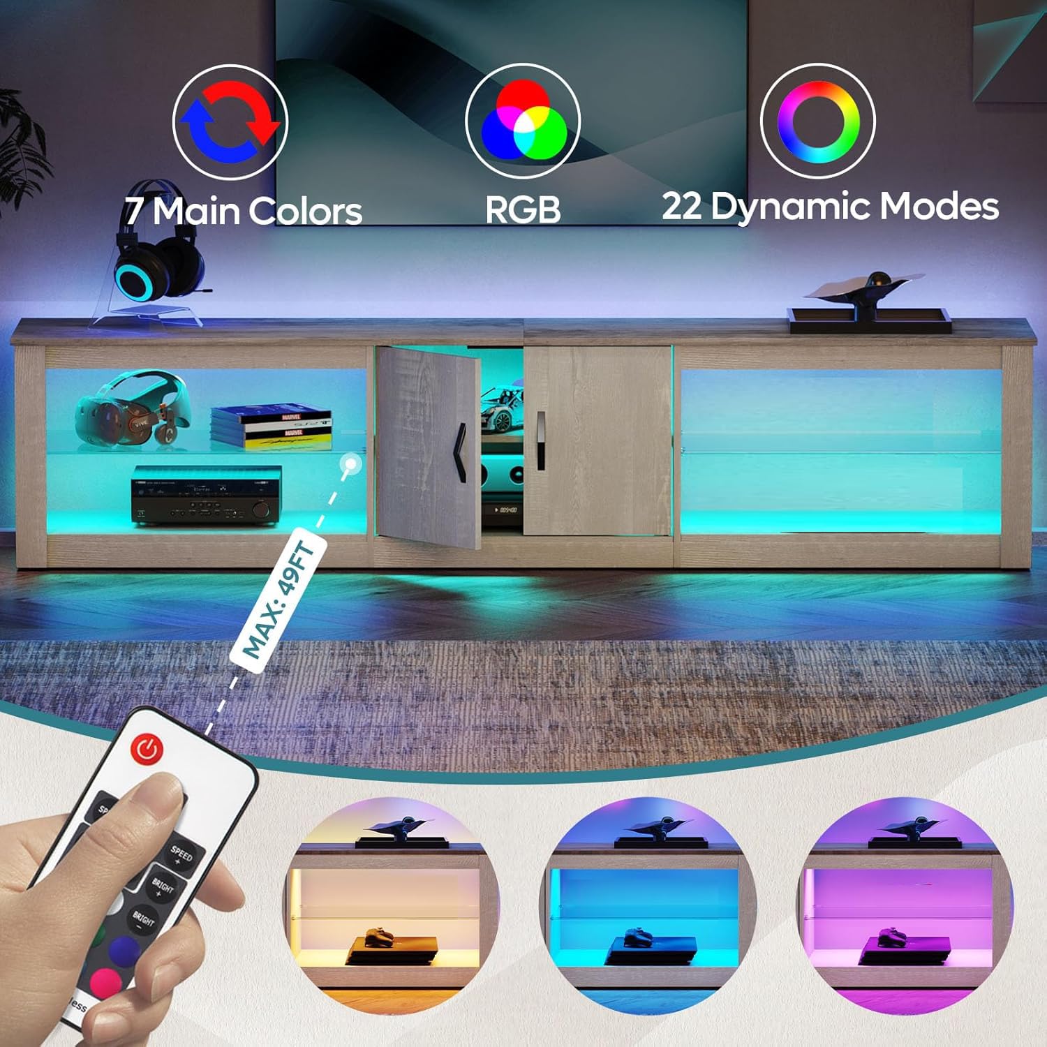 Mobile TV da 80 Pollici per TV - Gaming Console Cabinet recensione e prezzo