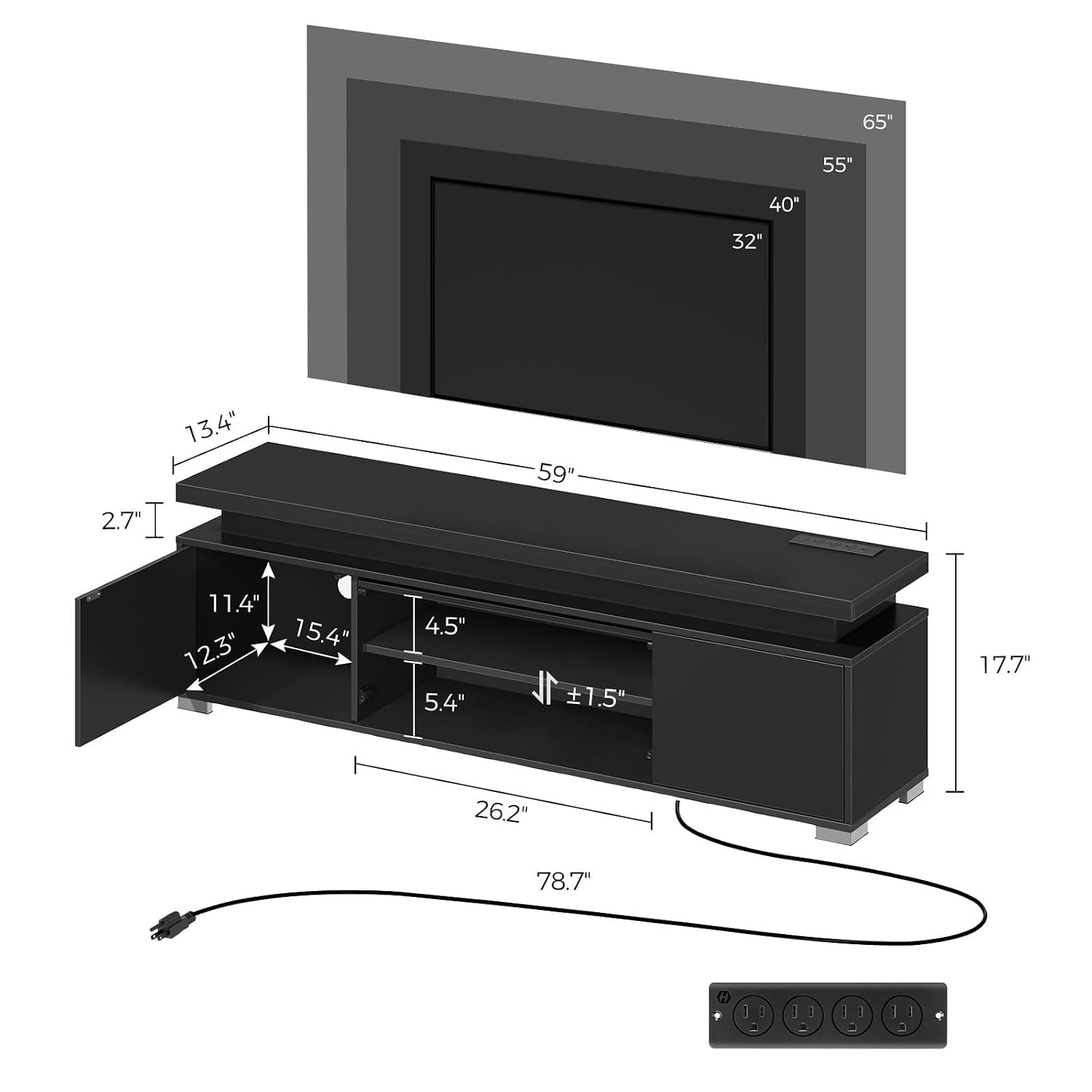 Mobile TV con Presa di Corrent - Gaming Console Cabinet recensione e prezzo