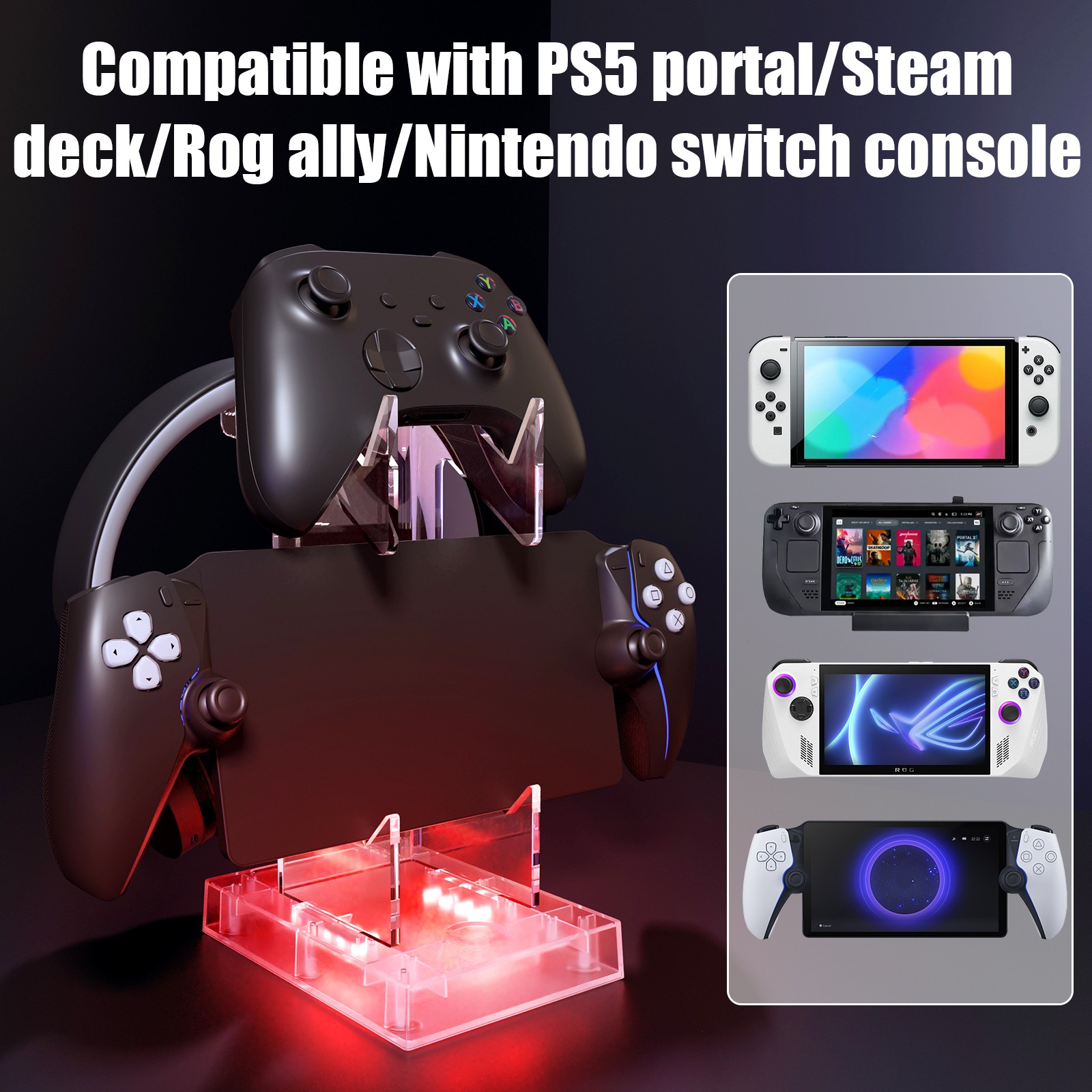 Staffa di supporto base RGB pe - Gaming Console Cabinet recensione e prezzo
