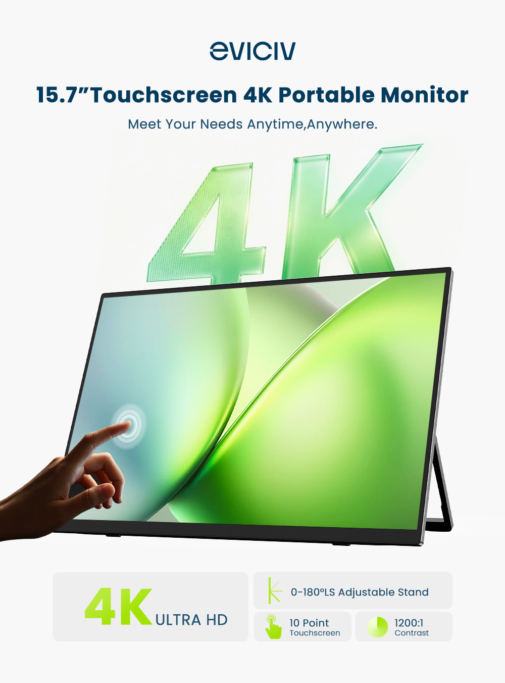 Monitor Portatile EVICIV 4K co - Gaming Console Types recensione e prezzo